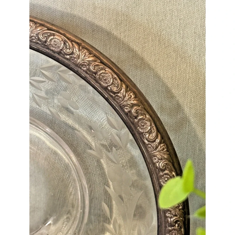 International Silver Prelude Sterling on Cut Glass Candy‎ Dish 6